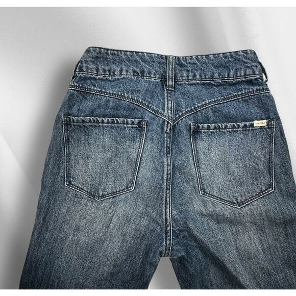 Vintage 90s Volcom Wide Leg Flare High Rise Flare Denim Jeans Women’s Size 1 - Picture 14 of 16